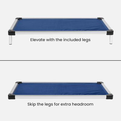 Show full view: K9 Ballistics Chew Proof Armored Padded Elevated Dog Bed, Blue Quartz, Medium slide 2 of 11