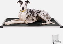 K9 Ballistics Chew Proof Armored Padded Elevated Dog Bed, Obsidian Black, Small