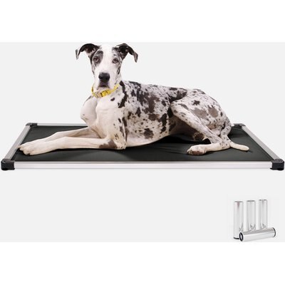 K9 Ballistics K9 Ballistics Chew Proof Armored Padded Elevated Dog Bed, Obsidian Black, Small