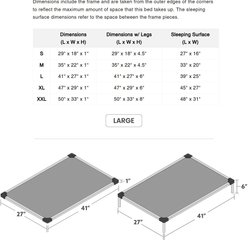 K9 Ballistics Chew Proof Armored Padded Elevated Dog Bed, Blue Quartz, Large slide 2 of 9