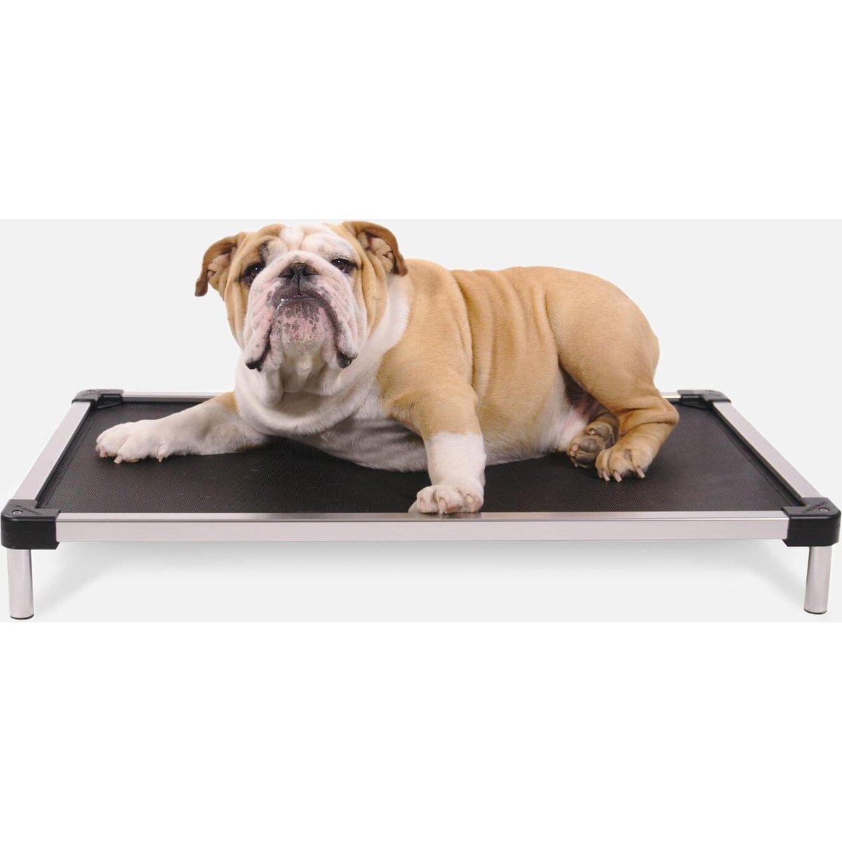 K9 Ballistics Chew Proof Armored Mesh Elevated Dog Bed, Black Mesh, Large