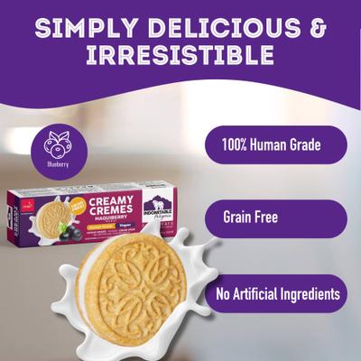 Show full view: The Granville Island Pet Treatery Indomitable Patagonia Grain-Free Creamy Cremes Blueberry Crunchy Dog Treats, 4.2-oz box slide 5 of 8