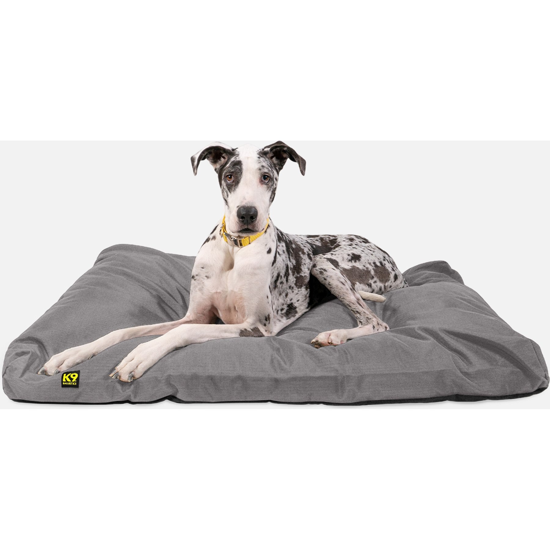 K9 Ballistics Tough Ripstop Rectangle Pillow Dog Bed, Light Gray Velvet, XX-Large