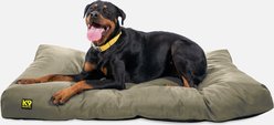 K9 Ballistics Tough Ripstop Rectangle Pillow Dog Bed, Sage Green, X-Large