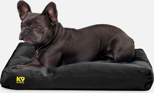Show full view: K9 Ballistics Tough Ripstop Rectangle Pillow Dog Bed, Obsidian Black, Small slide 1 of 7