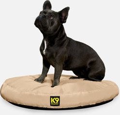 K9 Ballistics Tough Ripstop Round Pillow Dog Bed, Tan, Small