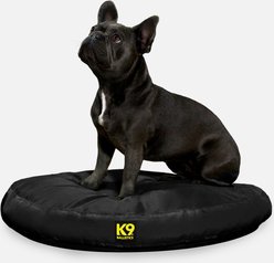 K9 Ballistics Tough Ripstop Round Pillow Dog Bed, Obsidian Black, Small slide 1 of 6