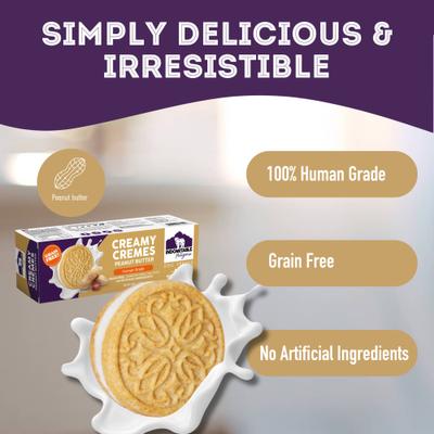 Show full view: The Granville Island Pet Treatery Indomitable Patagonia Grain-Free Creamy Cremes Peanut Crunchy Dog Treats, 4.2-oz box slide 4 of 8