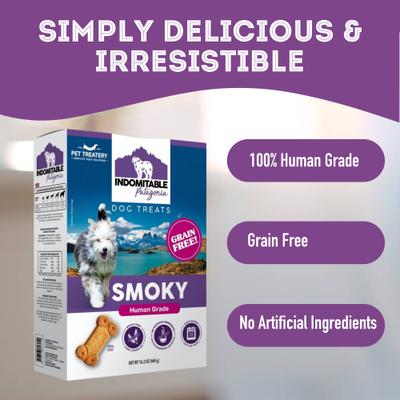 Show full view: The Granville Island Pet Treatery Indomitable Patagonia Grain-Free Smoky Crunchy Dog Treats, 16.2-oz box slide 5 of 9