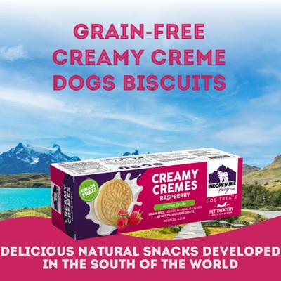 Show full view: The Granville Island Pet Treatery Indomitable Patagonia Grain-Free Creamy Cremes Rasberry Crunchy Dog Treats, 4.2-oz box slide 3 of 8