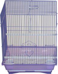 YML Flat Top Parakeet Bird Cage, Medium, Purple