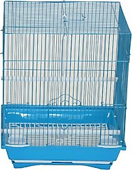 YML Flat Top Parakeet Bird Cage, Medium, Blue