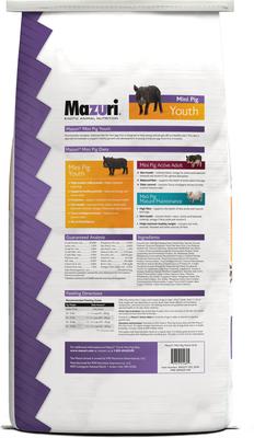 Show full view: Mazuri Mini Pig Youth Food, 25-lb bag, bundle of 2 slide 2 of 11