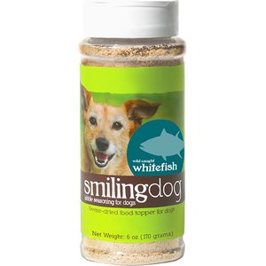 Herbsmith Smiling Dog Kibble Seasoning Wild-Caught Whitefish Dog Food Topper, 6-oz jar