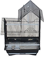 YML Villa Top Parakeet Cage, Medium, Black