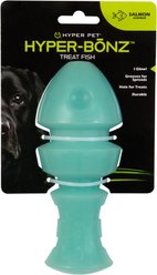 Hyper Pet Hyper-Bonz Rubber Glow Treat Dog Chew Toy, Blue, Salmon Scent slide 1 of 6