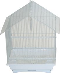 YML House Top Parakeet Cage, Medium, White