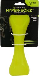 Hyper Pet Hyper-Bonz Rubber Crunch Dog Chew Toy, Yellow, Beef Scent