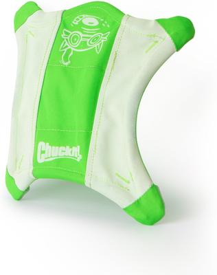Show full view: Chuckit! Max Glow Flying Squirrel Dog Toy, Green, Medium slide 2 of 7