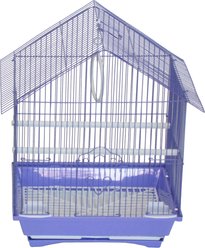 YML House Top Parakeet Bird Cage, Purple