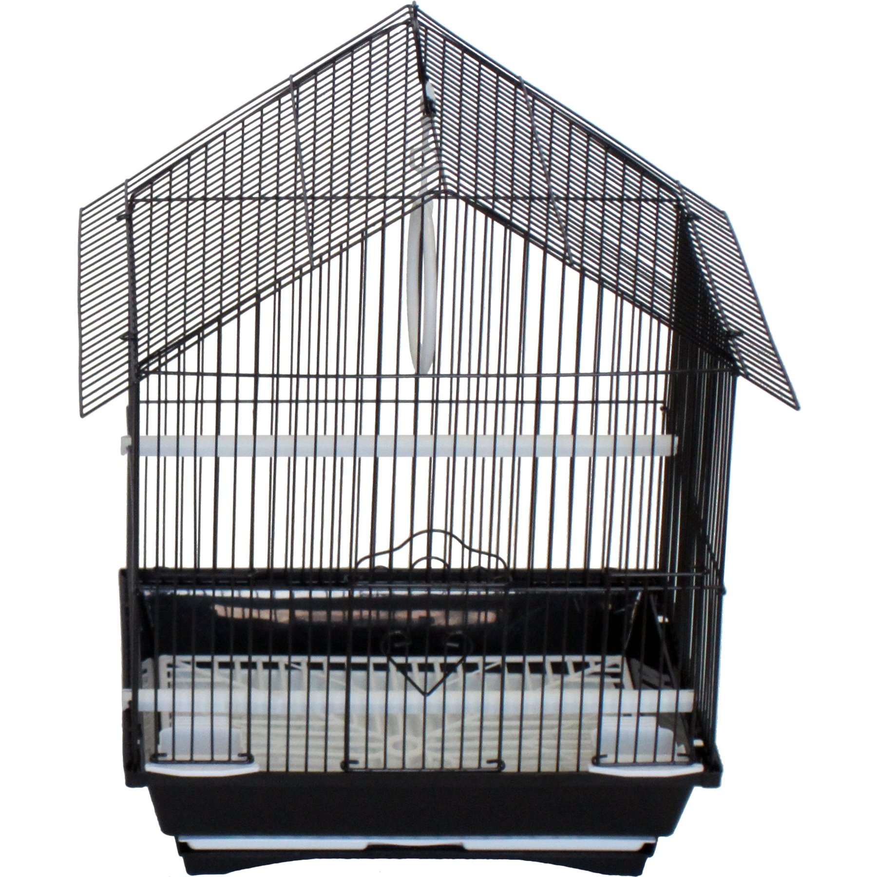 YML House Top Parakeet Bird Cage, Black