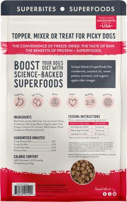 Show full view: Health Extension Beef Recipe Freeze-Dried Raw Dog Food, 12-oz bag slide 3 of 10