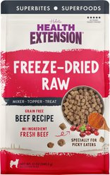 Health Extension Beef Recipe Freeze-Dried Raw Dog Food, 12-oz bag