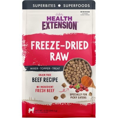 Health Extension Health Extension Beef Recipe Freeze-Dried Raw Dog Food, 12-oz bag