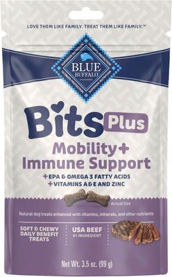 Blue Buffalo Blue Bits Plus Beef Flavor Mobility & Immune Support Soft & Chewy Dog Treats