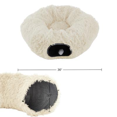 Show full view: Pet Adobe 36-in Cat Tunnel Bed, Cream slide 6 of 8