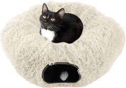 Pet Adobe 36-in Cat Tunnel Bed, Cream