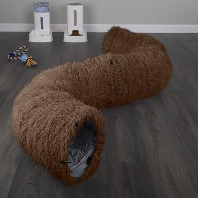 Show full view: Pet Adobe 36-in Cat Tunnel Bed, Brown slide 3 of 7