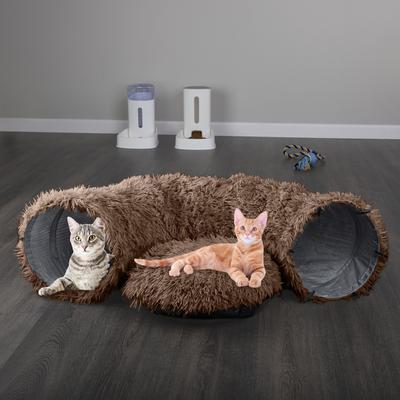 Show full view: Pet Adobe 36-in Cat Tunnel Bed, Brown slide 2 of 7