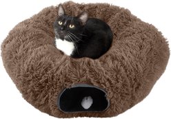 Pet Adobe 36-in Cat Tunnel Bed, Brown