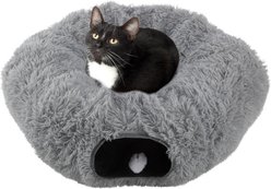 Pet Adobe 36-in Cat Tunnel Bed, Gray