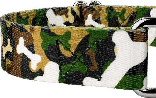Show full view: Country Brook Petz Woodland Bone Camo Martingale Dog Collar, Green, 2X-Small slide 7 of 7