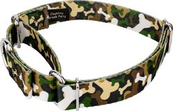 Country Brook Petz Woodland Bone Camo Martingale Dog Collar, Green, Large slide 2 of 7