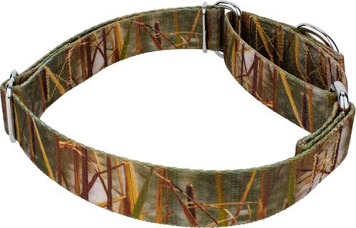 Show full view: Country Brook Petz Waterfowl Camo Martingale Dog Collar, Green, Large slide 5 of 6