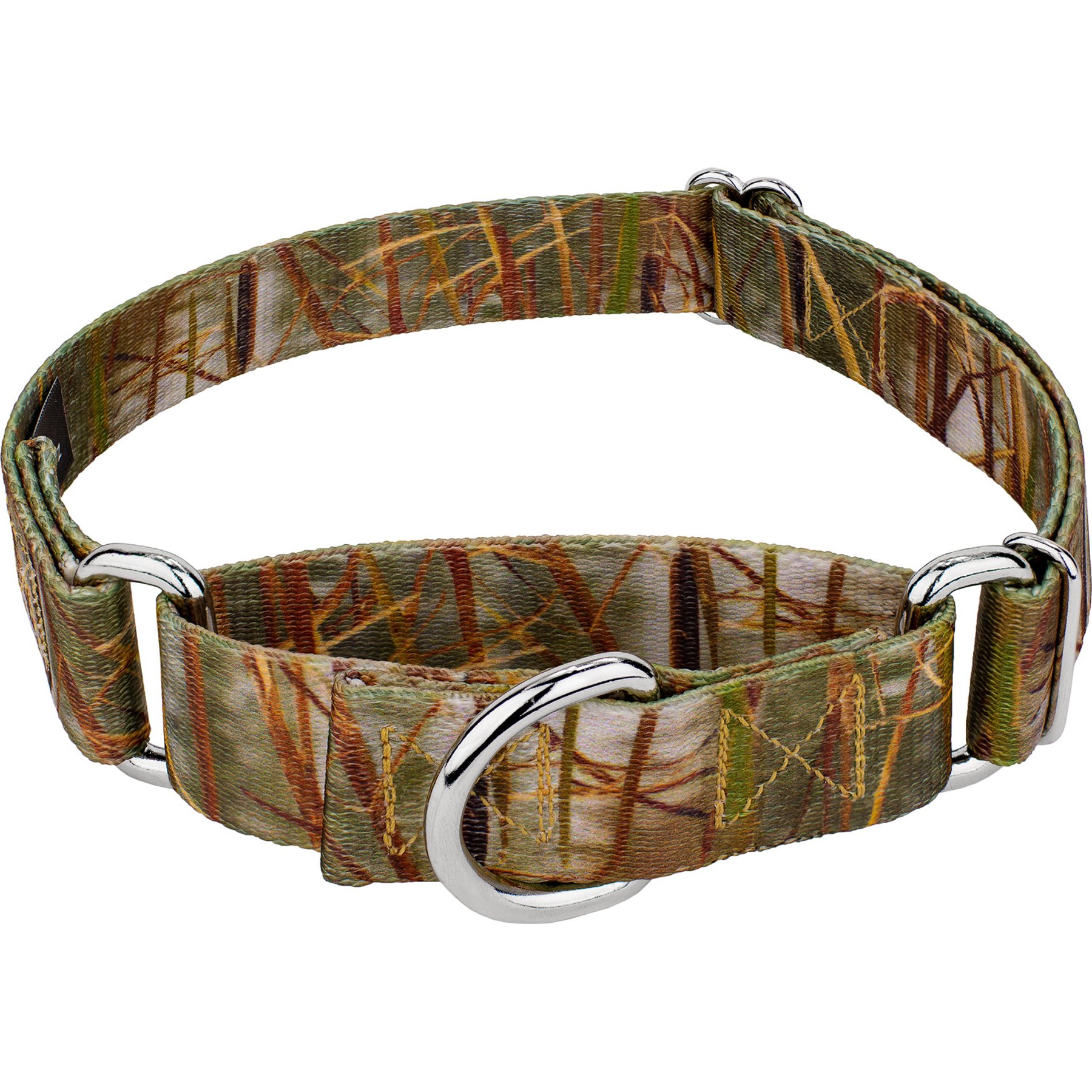 Country Brook Petz Waterfowl Camo Martingale Dog Collar, Green, Medium
