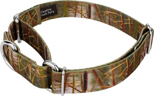 Show full view: Country Brook Petz Waterfowl Camo Martingale Dog Collar, Green, Large slide 4 of 6