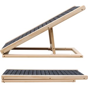 Cesicia Foldable Wooden Dog & Cat Ramp, Yellow, Medium