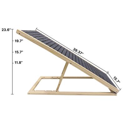 Show full view: Cesicia Foldable Wooden Dog & Cat Ramp, Yellow, Medium slide 2 of 8