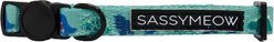 Sassy Woof Dino Darling Cat Collar, Green, Small: 6 to 8-in neck, 2/5-in wide slide 2 of 5
