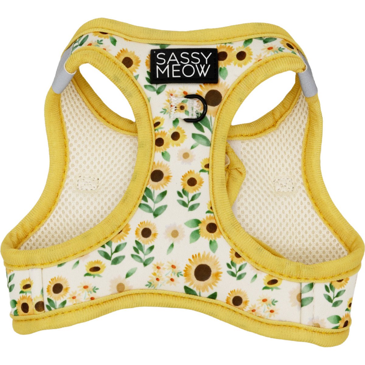 Sassy Woof Sunflower Dreams Step-in Cat Harness, Yellow, X-Small: 12 to 14.5-in chest