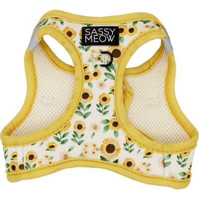 Sassy Woof Sassy Woof Sunflower Dreams Step-in Cat Harness, Yellow, X-Small: 12 to 14.5-in chest