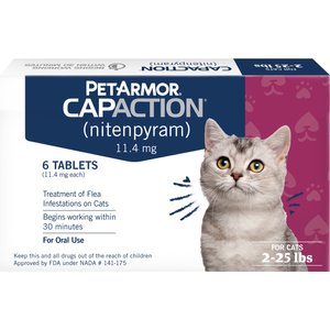 PetArmor CapAction Flea Tablets for Cats, 6 Tablets