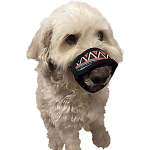 Labra Dog Soft Training Muzzle, Blue Multicolor, Medium