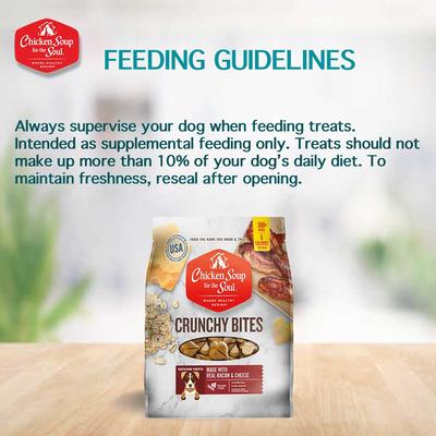 Show full view: Chicken Soup for the Soul Crunchy Bites Bacon & Cheese Dog Treats, 32-oz bag slide 8 of 12