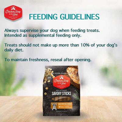 Show full view: Chicken Soup for the Soul Savory Sticks Real Chicken Grain-Free Dog Treats, 32-oz bag slide 6 of 9