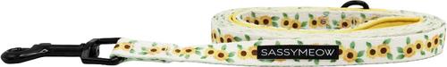 Show full view: Sassy Woof Sunflower Dreams Cat Leash, Beige, 6-ft long, 0.6-in wide slide 3 of 6